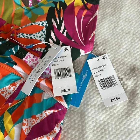 Bleu Rod Beattie Wild At Heart Key Hole High Neck Tankini Top and Skirted Bottom - Picture 11 of 11